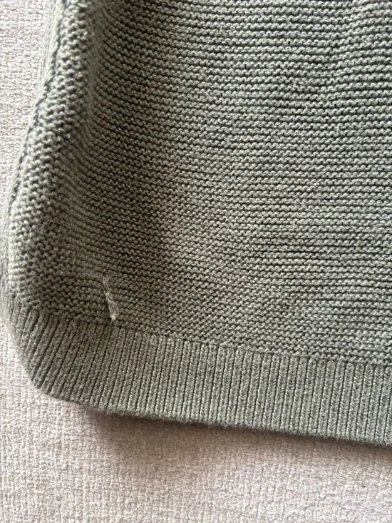 White House Black Market Olive Knit Tank XXS Textured Sleeveless Top - Picture 4 of 5